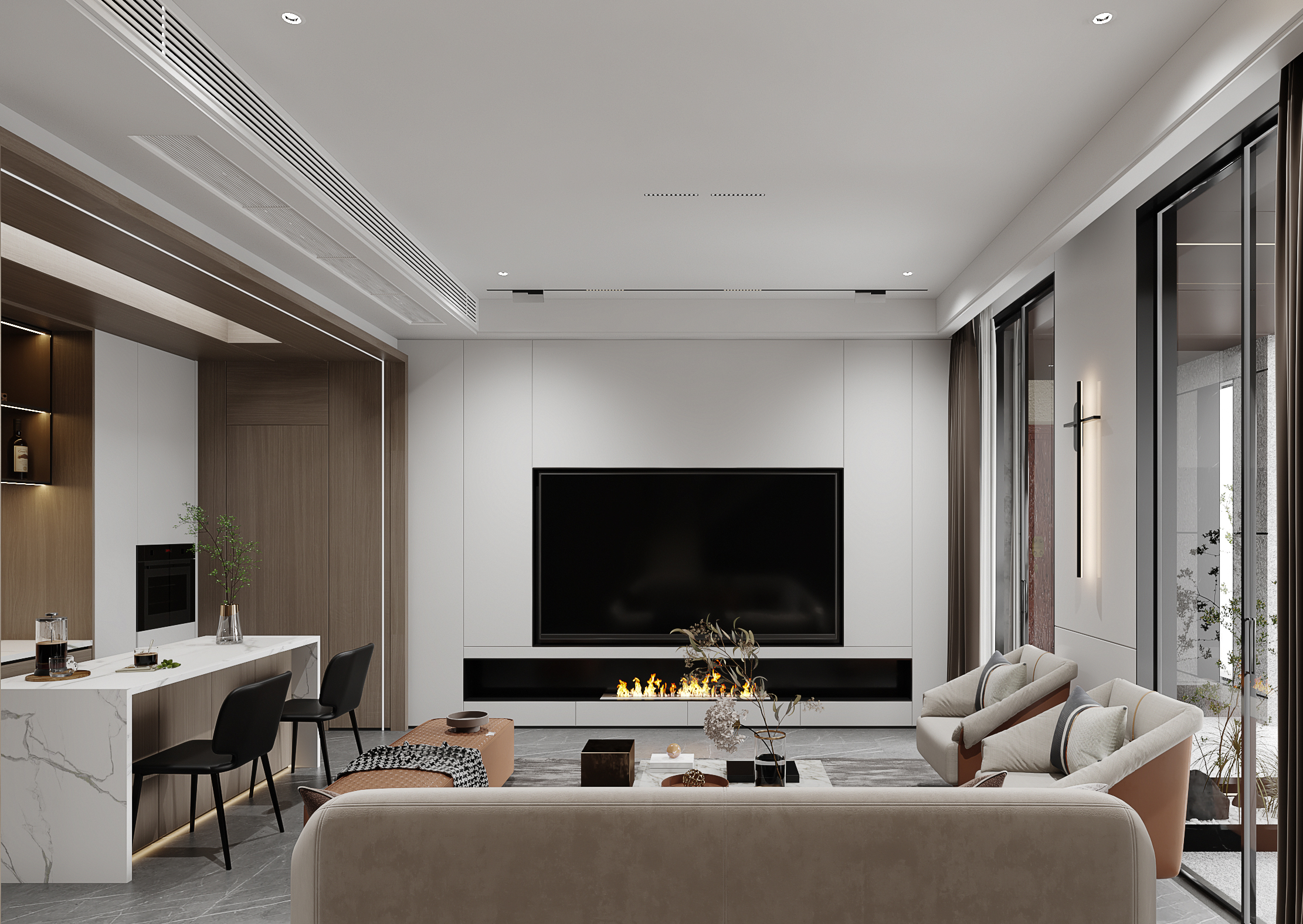 06 客厅.jpg 芜湖院子203平米现代极简(图3)