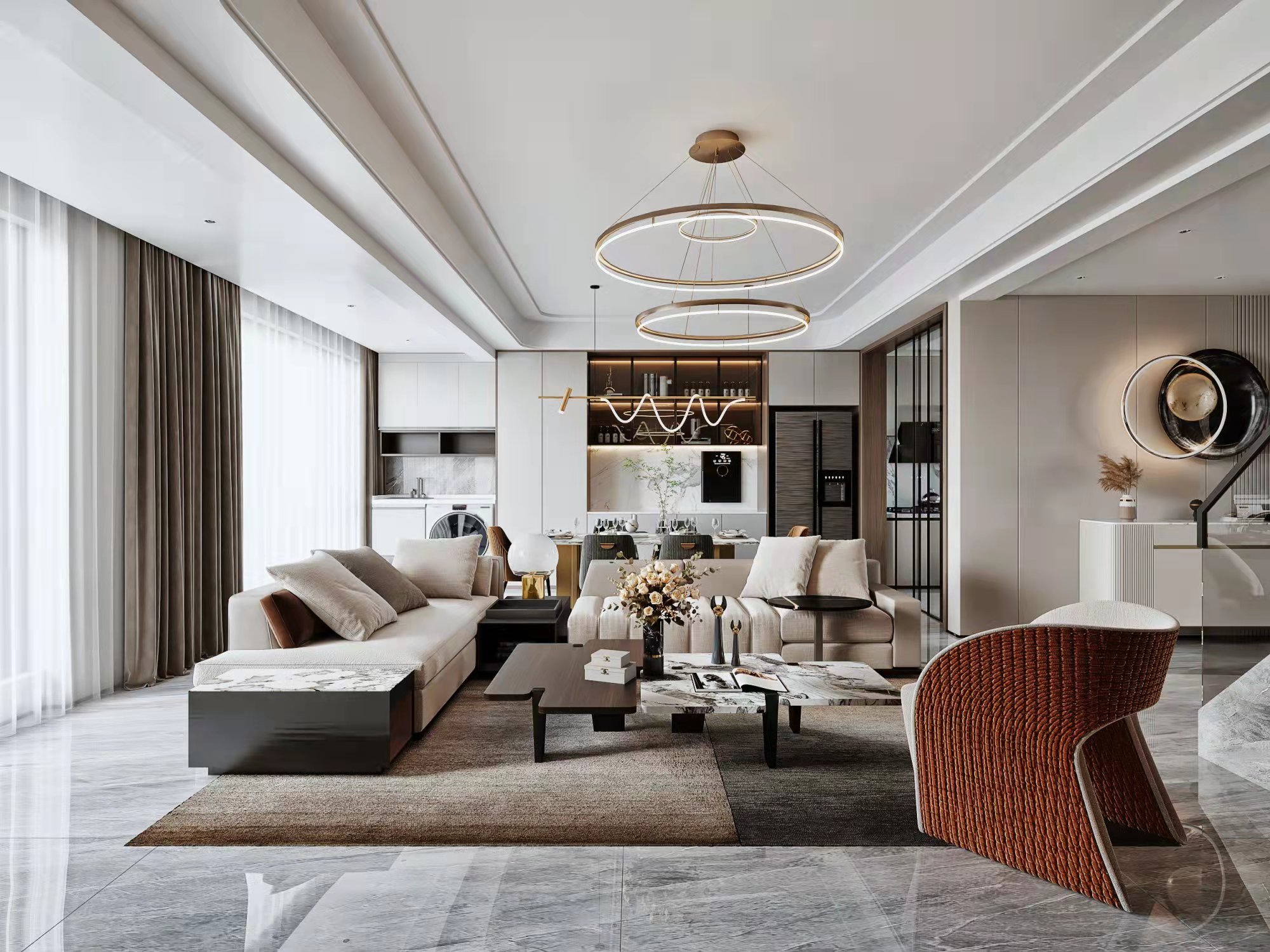 龙玺台140平米现代轻奢(图2) 龙玺台140平米现代轻奢(图2)