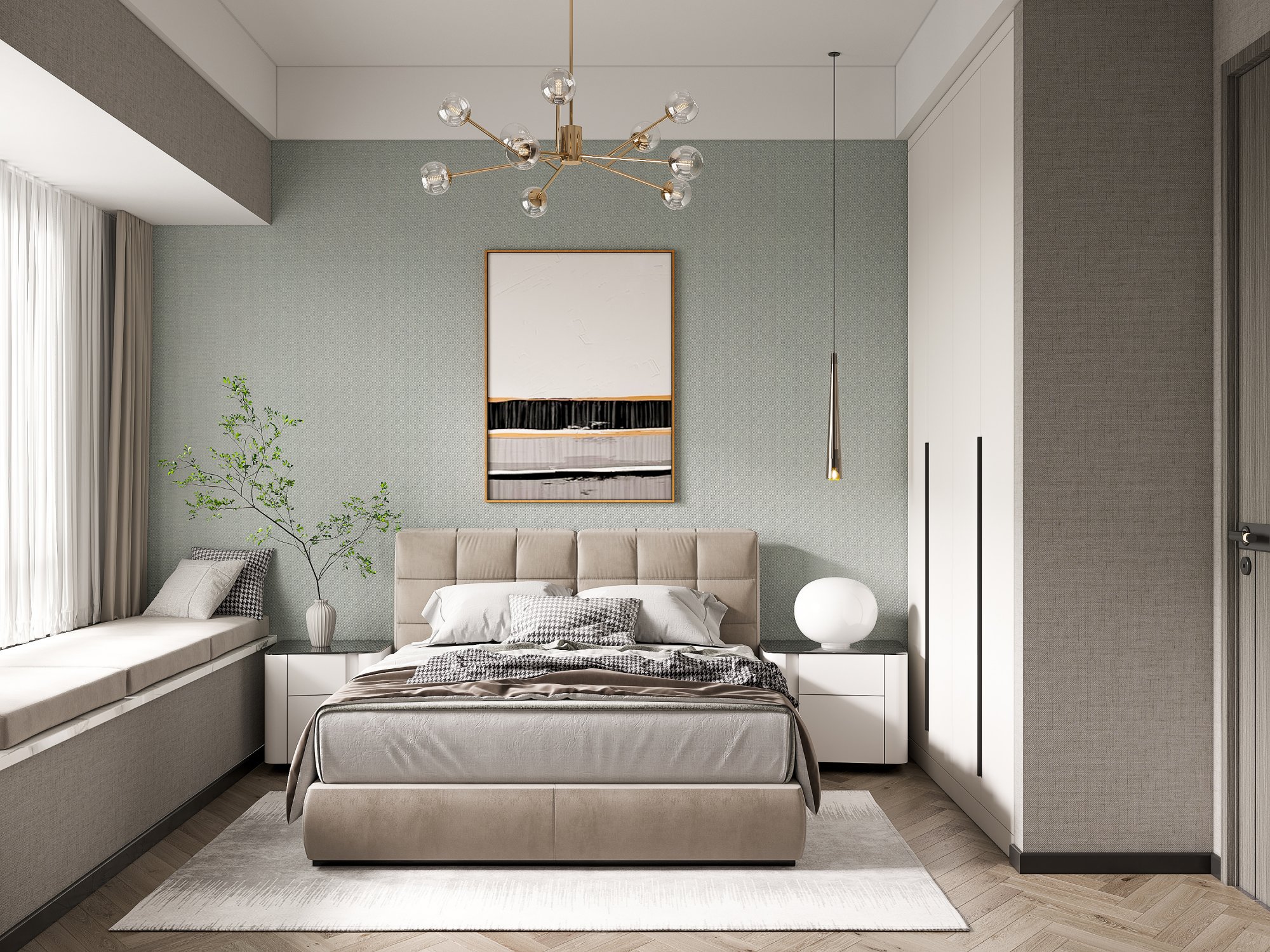 融创2020,119平米现代轻奢(图4) 融创2020,119平米现代轻奢(图4)