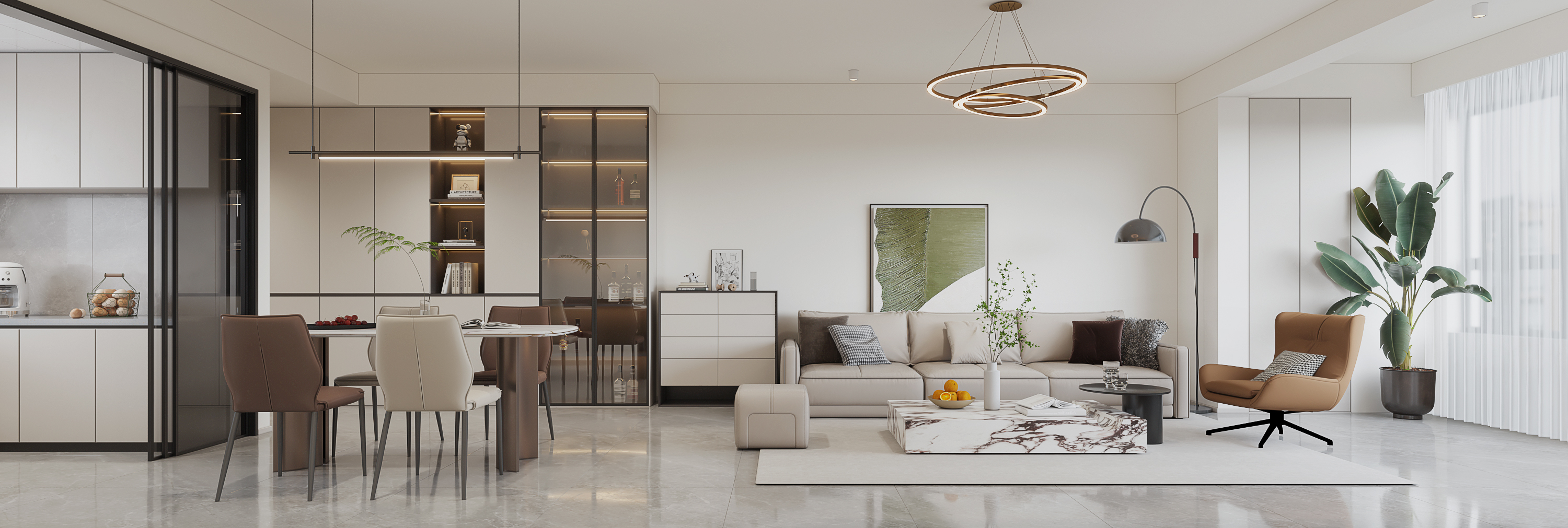 保利文华和颂 126平  现代风(图1)